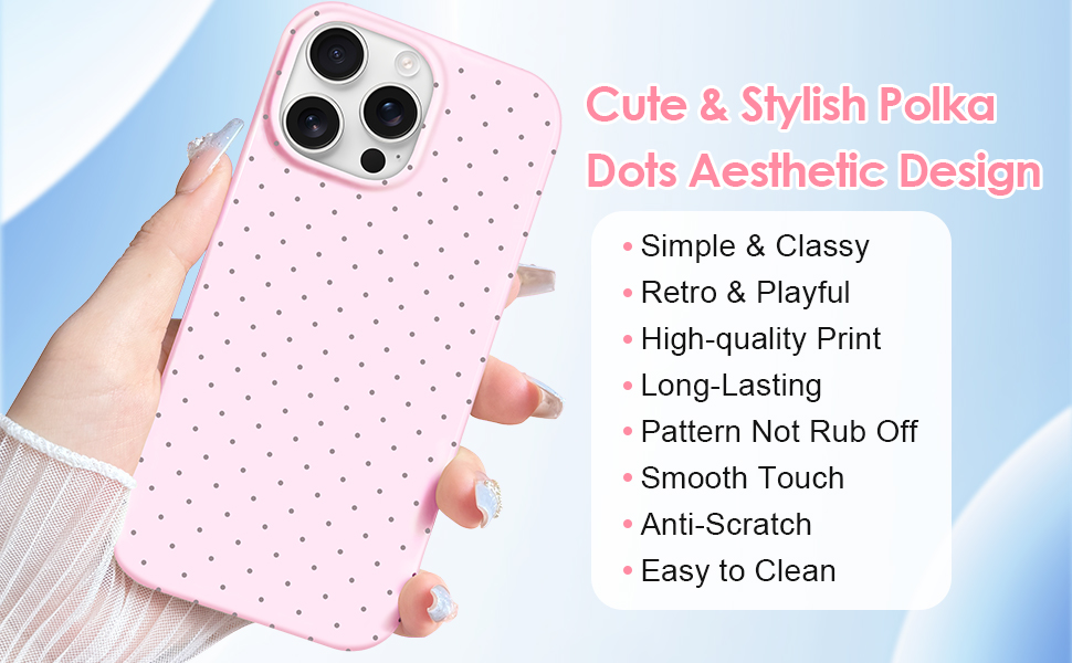Cute and Stylish Polka Dots Aesthetic Design Phone Case