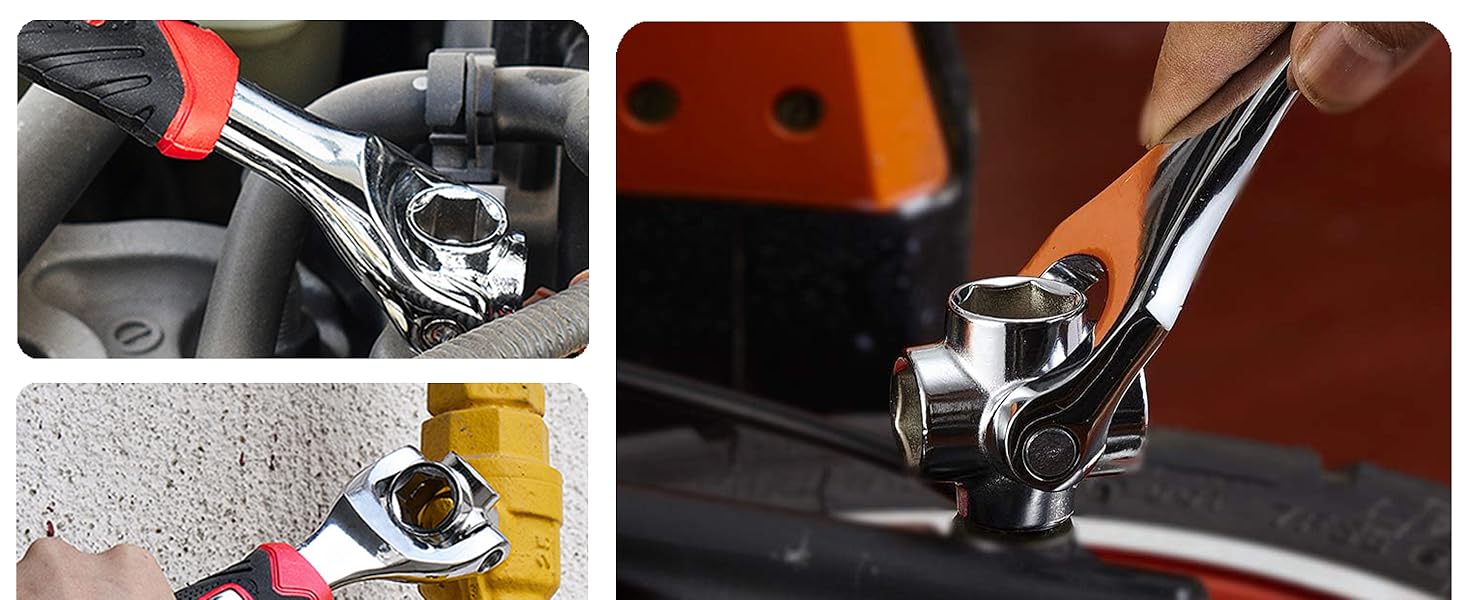 Universal Wrench 8 in 1 Socket Wrench Multi-function Wrench Tool
