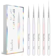 MelodySusie 5Pcs Nail Art Liner Brushes Professional Gel Polish Painting Art Design Pen Set for T...