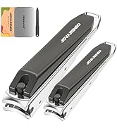 Nail Clipper Set,Premium Stainless Steel Fingernail and Toenail Clipper Cutters with Nail File an...