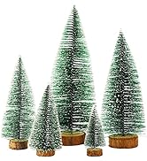 Frcctre 5 Pack Mini Christmas Tree, Artificial Mini Decorative Xmas Tree Miniature Pine Tree with...