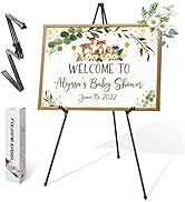 VAIIGO 63" Easel Stand for Wedding Sign Poster Display Easel Floor Adjustable Metal Black Art Eas...