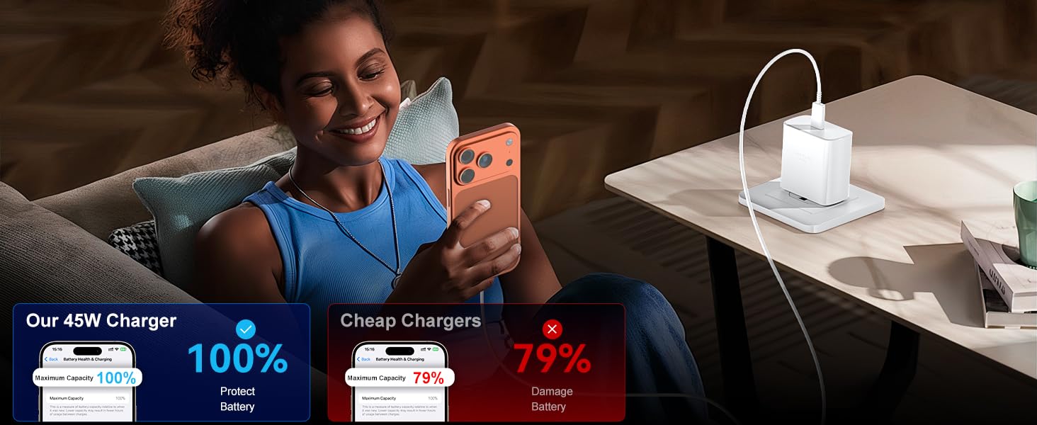 45w 40w iphone 17 16 15 air pro max charger fast charging 10ft long iphone charger cord