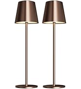 Cordless Table Lamps Set of 2, Portable LED Desk Lamp, Battery Operated Lamp, Wireless Rechargeab...