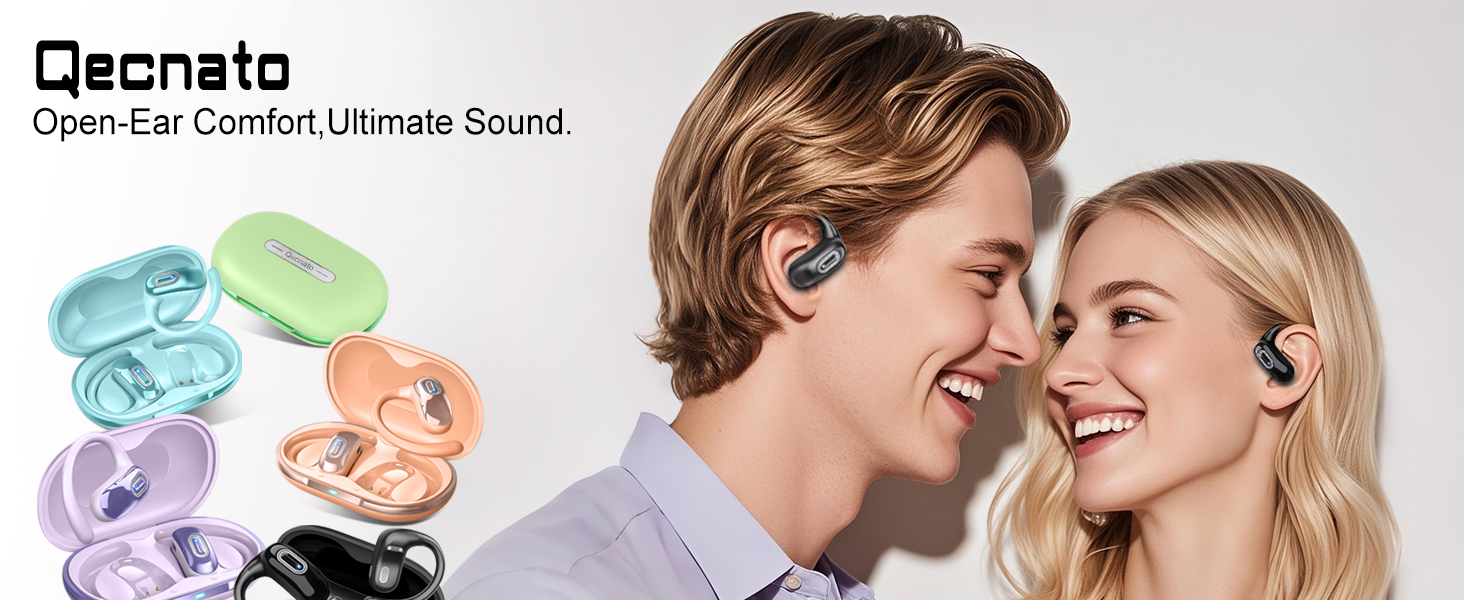 Open Ear Headphones Bluetooth 5.4 Earbuds Open Ear Wireless Earbuds