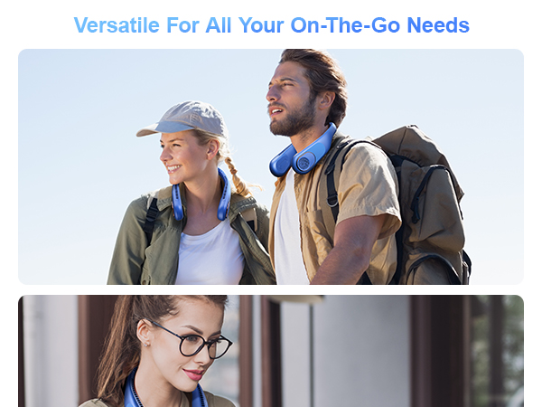  portable neck fan; personal neck fan; portable fan neck; fan neck; fan around your neck; 