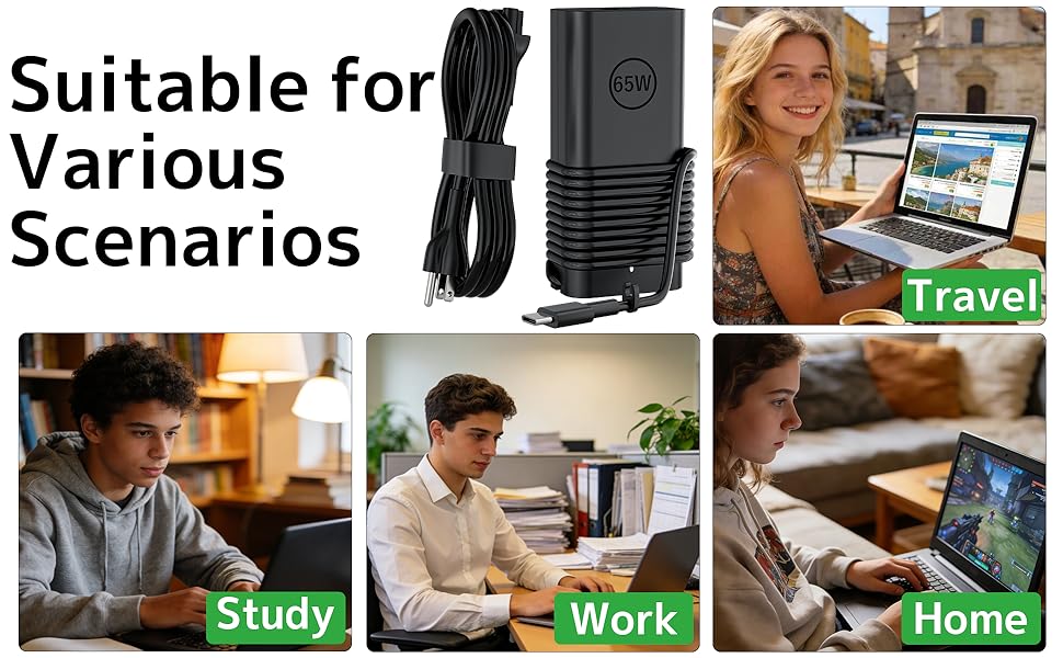 Various applicable scenarios for laptop chargers