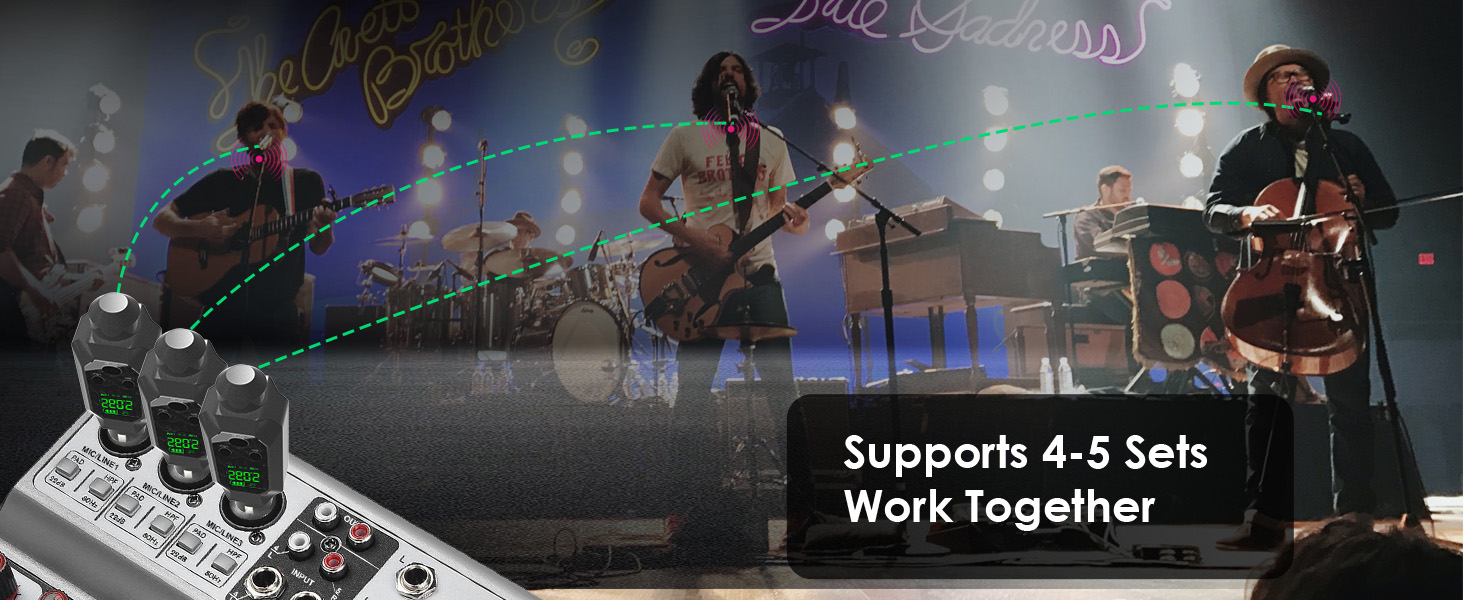 Wireless XLR Supports 4-5 Sets work Together
