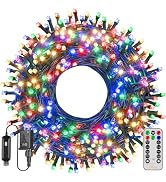 Ollny Christmas Lights 400LED 132FT, Plug-in Outside Tree Lights with Timer and 8 Modes, Remote C...