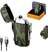 GADATOP Electric Lighter, Outdoor Waterproof Double arc Lighter Windproof Lighter, Rechargeable U...