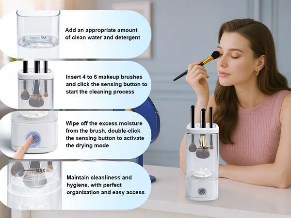 Electric cleaner for makeup brushes