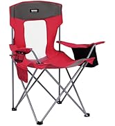 Camping Chairs Portable Folding Lightweight Outdoor Lawn Chair for Adults with Cooler Bag, Cup Ho...