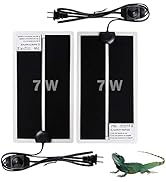 KABASI 2PCS Reptile Heating Mat, Waterproof Reptile Heat Pad Under Tank Terrarium with Temperatur...