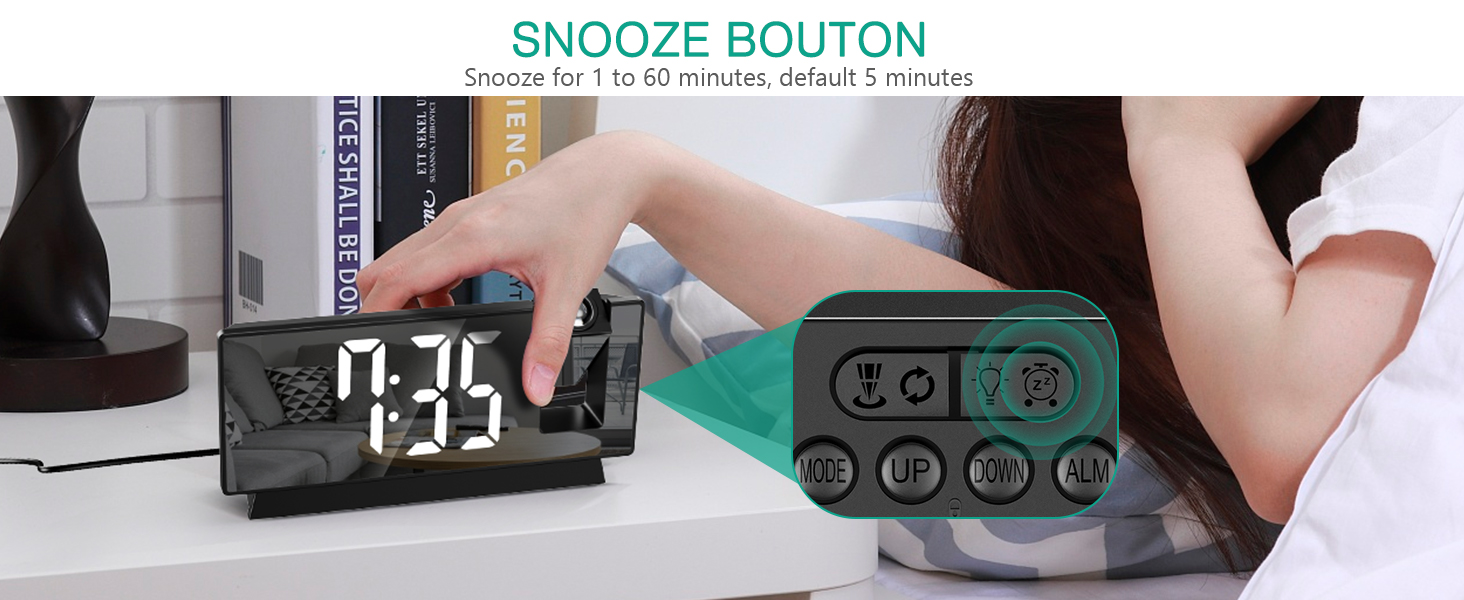 Projection Alarm Clock, Digital Clock