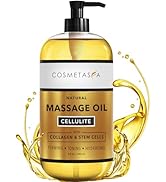Cellulite Massage Oil with Collagen &amp; Stem Cells- 100% Natural Cellulite Treatment, Assists with ...