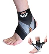 WKWE Adjustable Ankle Brace for Men - Ultra-Thin Breathable &amp; Elastic Ankle Sleeves Compression S...