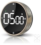 TLTWHS Rechargeable Magnetic Kitchen Timer,LED Countdown/Up Timer, Supports USB-C Charging,with L...
