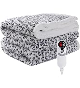 Electric Heated Blanket Full Size 72×84, 10H Auto Off &amp; 6 Heating Settings Fluffy Ultra Soft Warm...