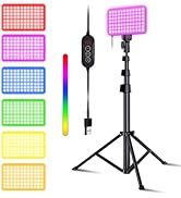 Fugetek 52" RGB LED Photography Video Light, 77 RGB Beads, All Aluminum Tripod, Unique Light Mode...