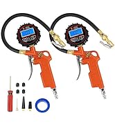FOVAL Digital Tire Inflator with Pressure Gauge 250 PSI Air Chuck Compressor Accessories with Rub...
