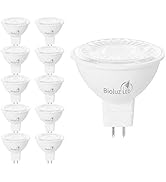 Bioluz LED 10 Pack MR16 LED Bulb 50W Halogen Replacement Non-Dimmable 7w 3000K 12v AC/DC UL Liste...