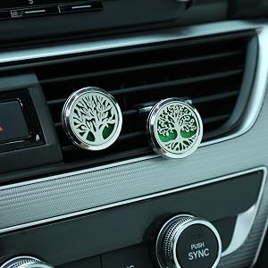 PCS 30mm Car Aromatherapy Essential Oil Diffuser Stainless Steel Locket with Vent Clip 30 Felt Pads