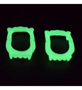 Juroicessry 2Pcs Vampire Teeth Fangs Glow in The Dark Plastic Fake Vampire Teeth,2Pcs Sharp Teeth...