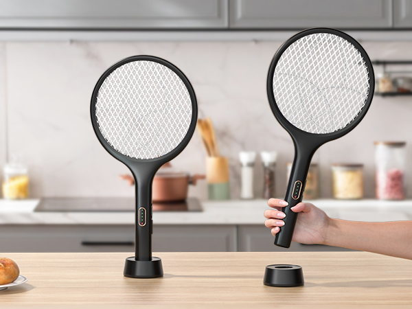 Electric Fly Swatter 4000V Bug Zapper Racket Dual Modes Mosquito Killer