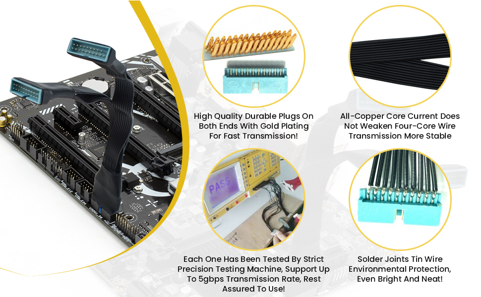19/20 Pin 1 to 2 Y Type Cable - DIY Products