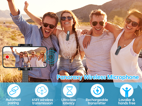 2-in-1 Mini Small Wireless Mic for Phone