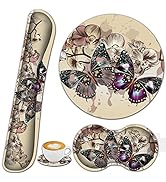 Ergonomic Mouse Pad Wrist Rest Support + Memory Foam Keyboard Wrist Rest Set,Desk Pad Non-Slip Ba...