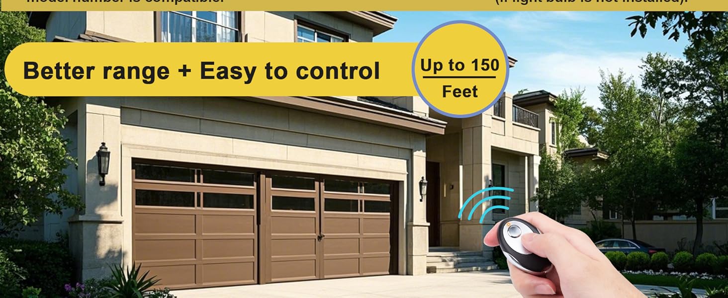 garage door opener remote Yellow Learn Button