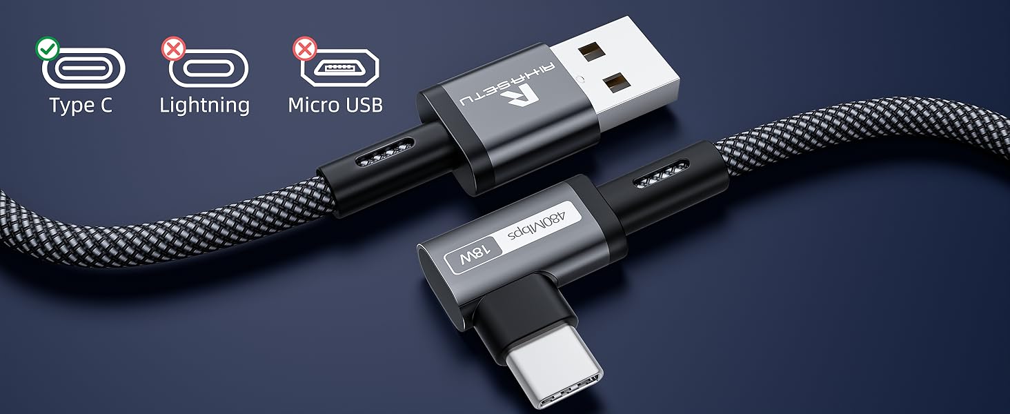 Right Angle USB C Cable