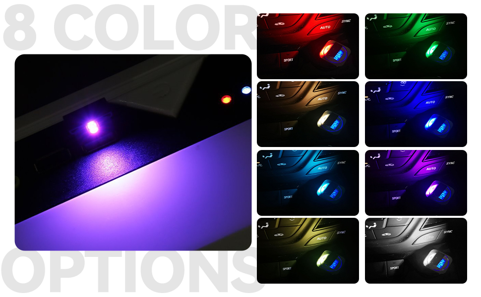 2PCS USB Type C LED Ambient Light