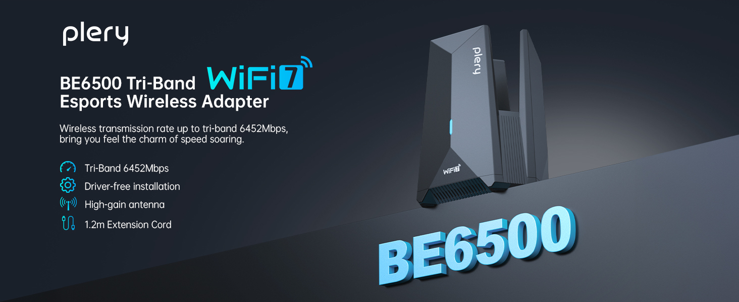 WiFi7 BE6500 Tri-Band Esports Wireless Adapter
