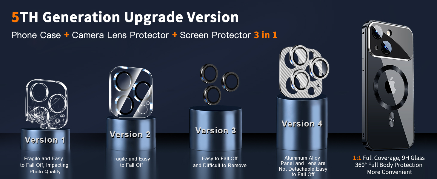 iphone 14 phone case magsafe magnetic 360°full body protection with privacy screen protector