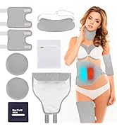 8PCS Castor Oil Wrap Kit Organic Cotton for Entire Body, Reusable Adjustable Castor Oil Packs wit...