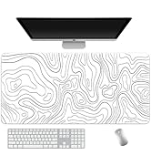 GEKUCAP Large Waterproof Mouse Pad - Extended Contour Mouse Mat for Home and Office, Large Gaming...
