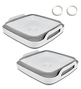 GIMWA Collapsible Wash Basin with Drain Plug - 2.4 Gallon Foldable Kitchen Sink for Baby Bottles,...