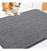 Smiry Dog Door Mat for Muddy Paws 30x20, Absorbent Microfiber Dirt Trapper Pet Doormat, Non-Slip ...