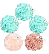 Fxlsrfh Bath Loofah Sponge 70g Large Shower Pouf, 5 Pack Soft Mesh Body Scrubber, Exfoliating Bat...