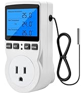 Diymore Digital Thermostat Controller - Plug-in Temperature Controller for RVs, Reptile Terrarium...