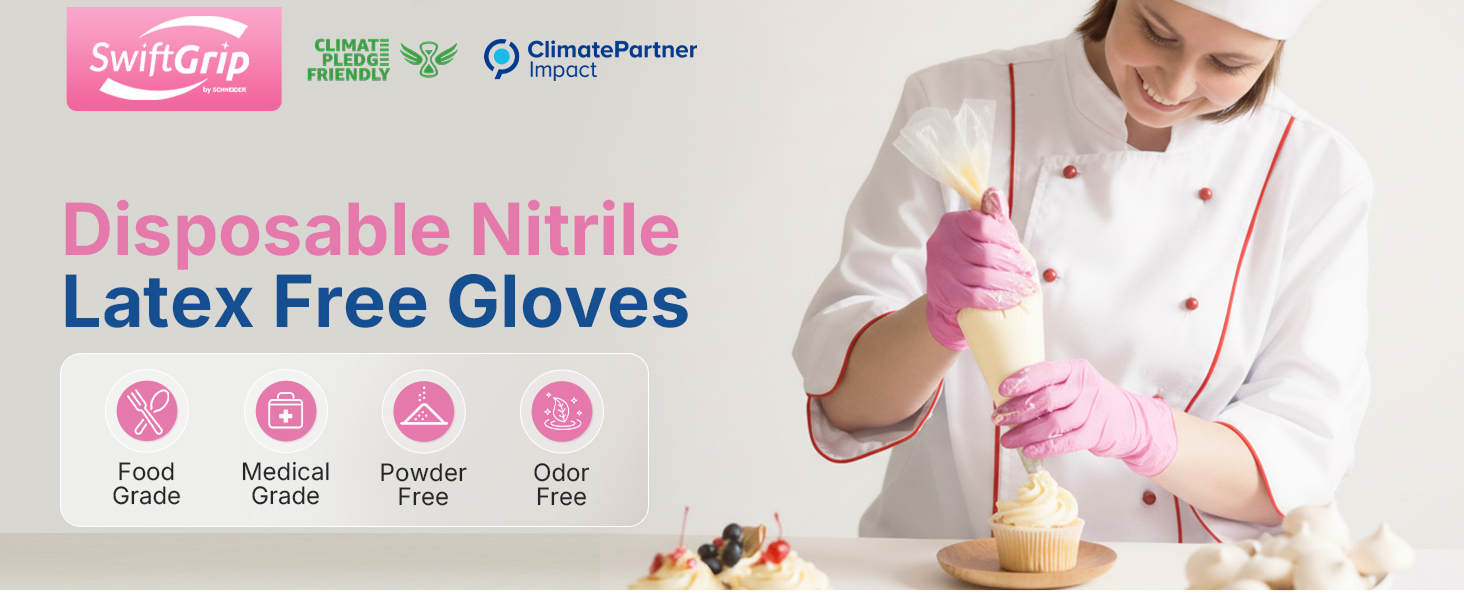 Pink Nitrile Gloves