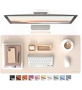 RENMTURE Desk Pad, Faux Leather Large mouse pad for Office and Home Work, Gaming pad,Desk Protect...