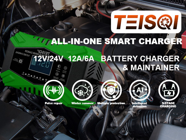 12V124V 12A/6A BATTERY SMART CHARGER &amp; MAINTAINER