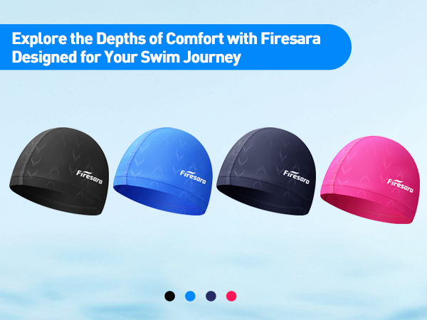 Firesara Fishtail Fabric Swim Cap