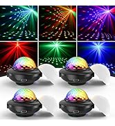 Rechargeable Disco Ball, 6 RGB Modes for Party Lights &amp; Night Light, Battery Powered Strobe Light...