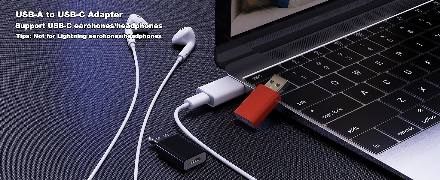usb a to c adapter for headphone
