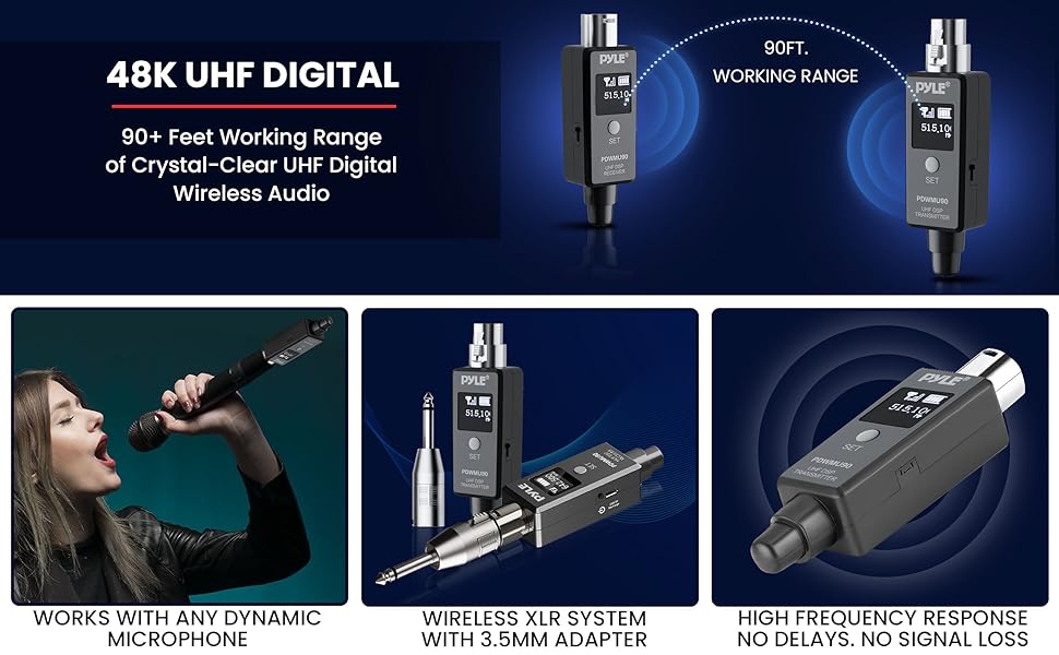 Multifunctional UHF Wireless XLR Adapter System,