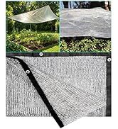 40% Aluminum Foil Shade Cloth 20 FT x 20 FT with Grommets &amp; Ball Bungees, Heavy Duty Silver Refle...